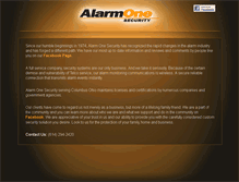Tablet Screenshot of alarmonesecurity.com